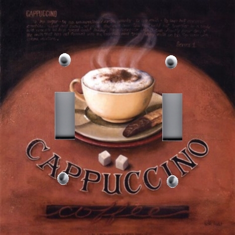 Interruttore Luce Placca Copri Presa DECORAZIONE CUCINA ~ VAPORE CALDO CAPPUCCINO CAFFÈ - Foto 3 di 26