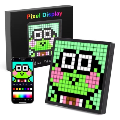 LED Pixel Art Display - 32x32 Programmable RGB Pixel Art Display W/ APP Control
