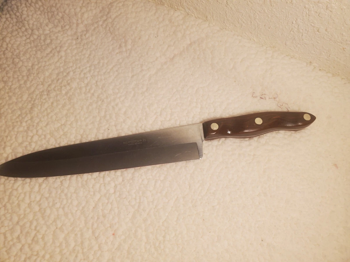 Vintage Cutco 25 Chef Knife Swirl Handle 9