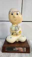 Vintage Unique rock head tennis trophy - male