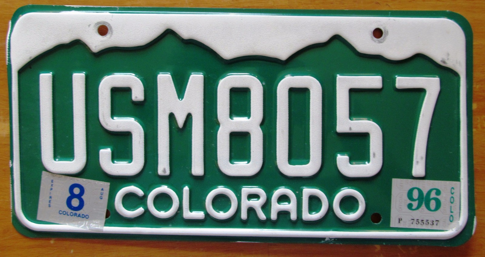 Colorado 1996 MONTROSE COUNTY License Plate NICE QUALITY USM8057 eBay