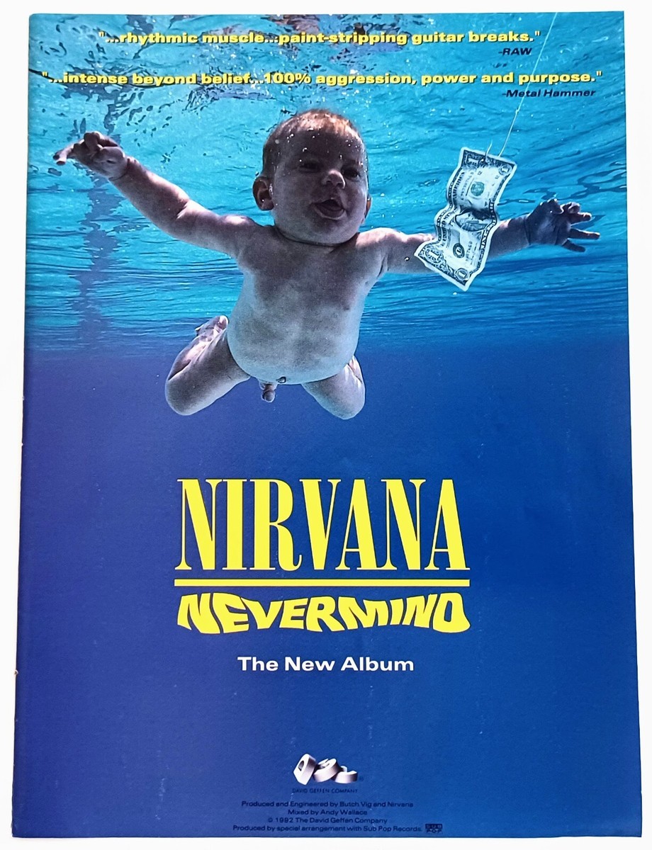 NIRVANA~NEVERMIND~ORIG 1992 ALBUM PROMO PRINT AD ADVERT