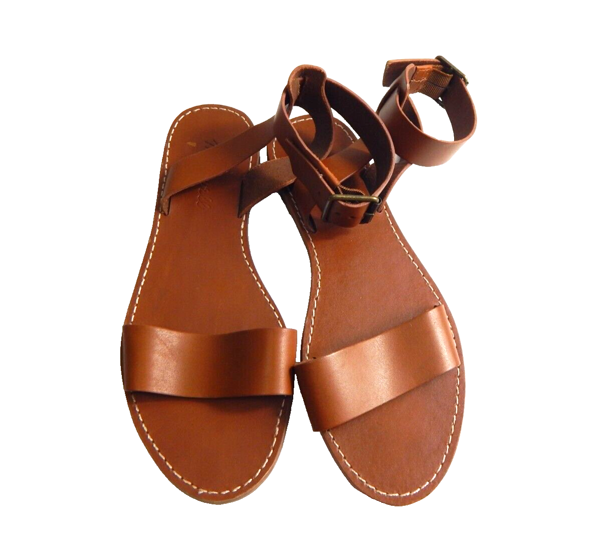 Madewell Women's Sandals Boardwalk Ankle Strap Brown Leather