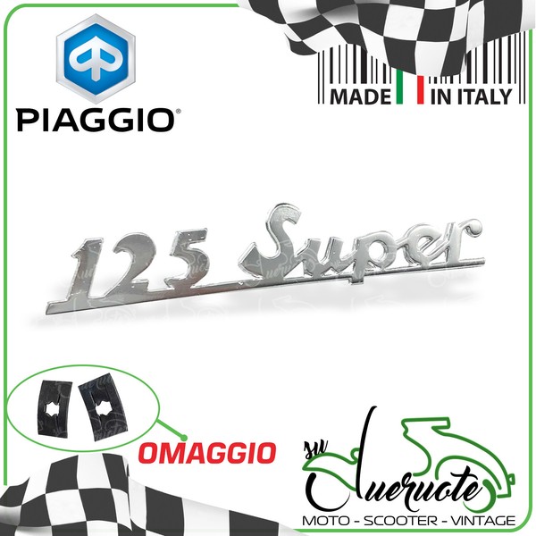 Heck Halterung Rahmen Schriftzug Emblem Fregio FüR Vespa Super 125 1965-1969-image