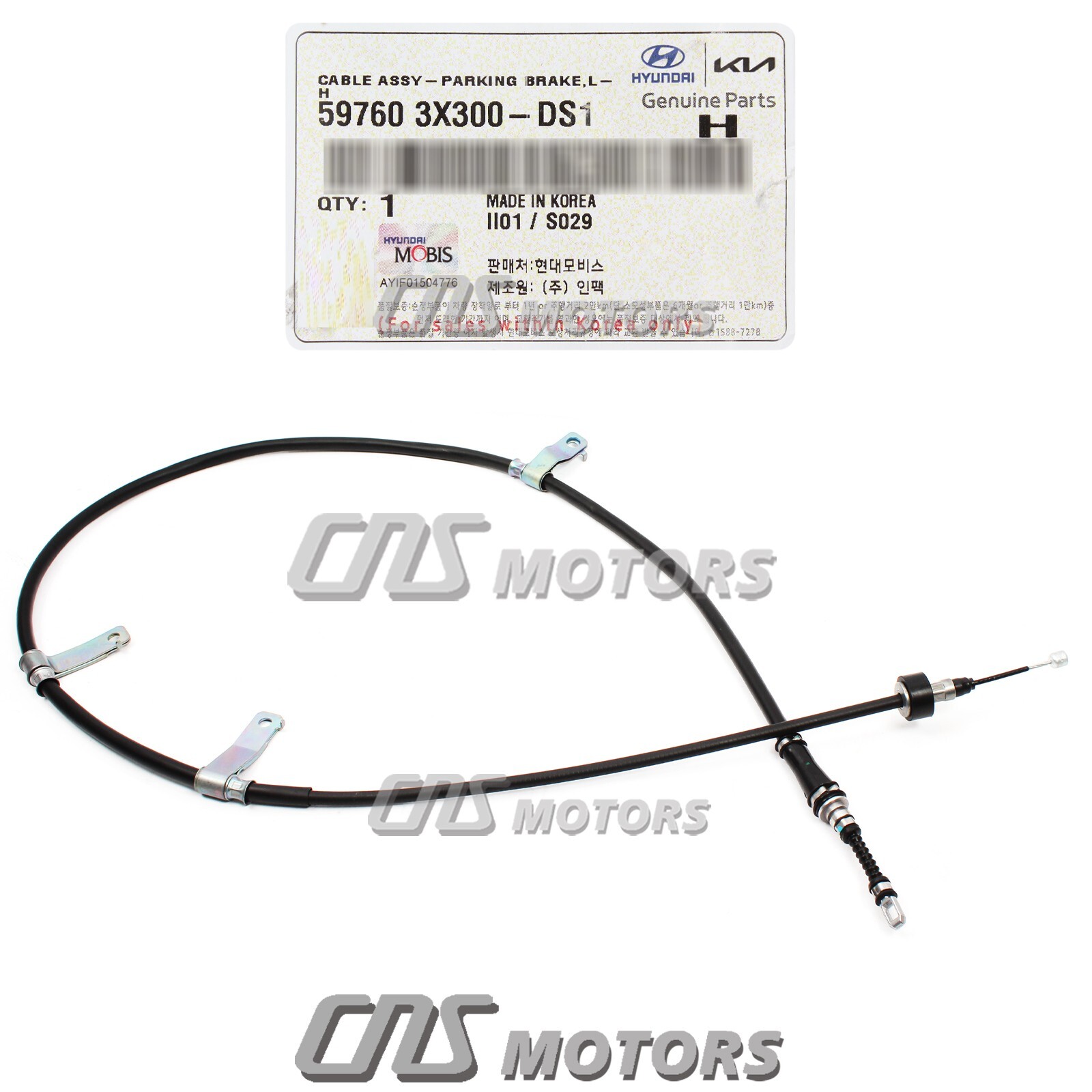 GENUINE Rear Parking Brake Cable LEFT for 2011-2016 Hyundai Elantra 597603X300DS