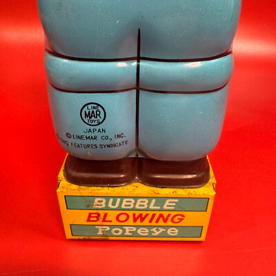 VINTAGE MARX LINEMAR JAPAN TIN LITHO BUBBLE BLOWING POPEYE BATTERY