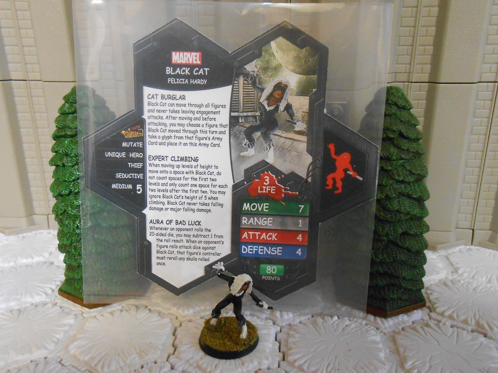 Heroscape Custom Black Cat Dbl Sided Card & Fig Marvel Spiderverse ...