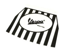 Rear mudflap -CLASSIC Vespa- white/Black Quality Made
