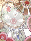 VTG. LANE BRYANT SHIMMER CLEAR RHINESTONE/CLUSTER LINK FRONT NECKLACE/EARRINGS — photo 10