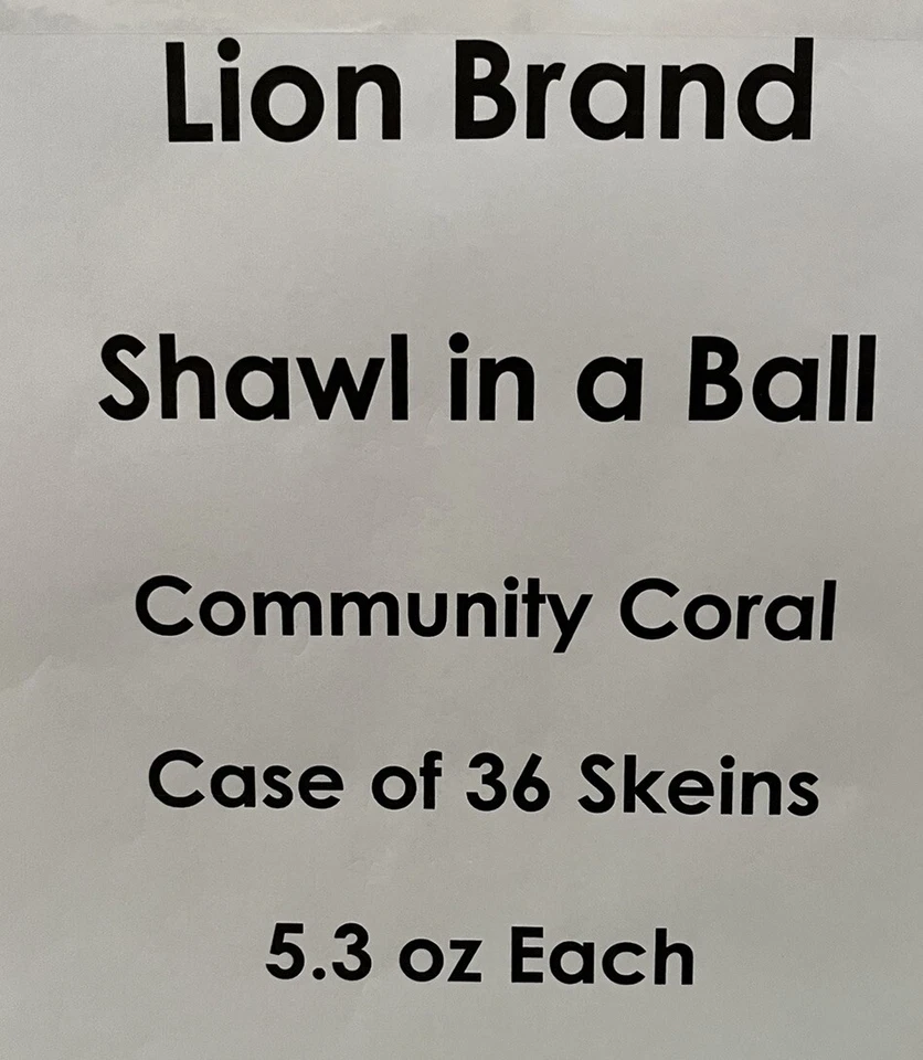 Chal marca León en hilo de bola "Community Coral" 36 madejas #986 Foto 2 de 4