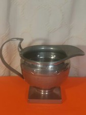 Antique Don Pewter  Hammered Milk Jug Creamer.