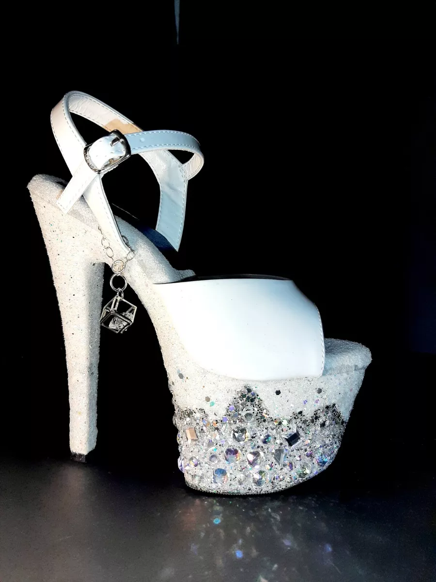 Rhinestone stripper hotsell shoes
