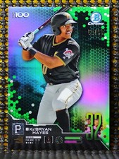 KE'BRYAN HAYES  -  2019 BOWMAN CHROME SCOUTS TOP 100 GREEN REFRACTOR  #ED/99
