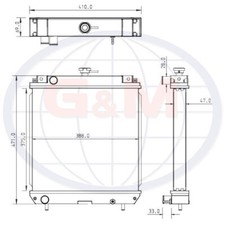 Radiator For Kubota Compact Tractor T0430-1600-1 12144