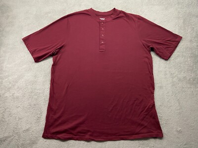 KingSize Shirt Men's Extra Extra Large Tall Red Short Sleeve Workwear Athleisure