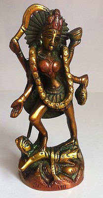Kaali Messing Statue Shiva Alter Meditation Durga Kali Maa Hindu Göttin