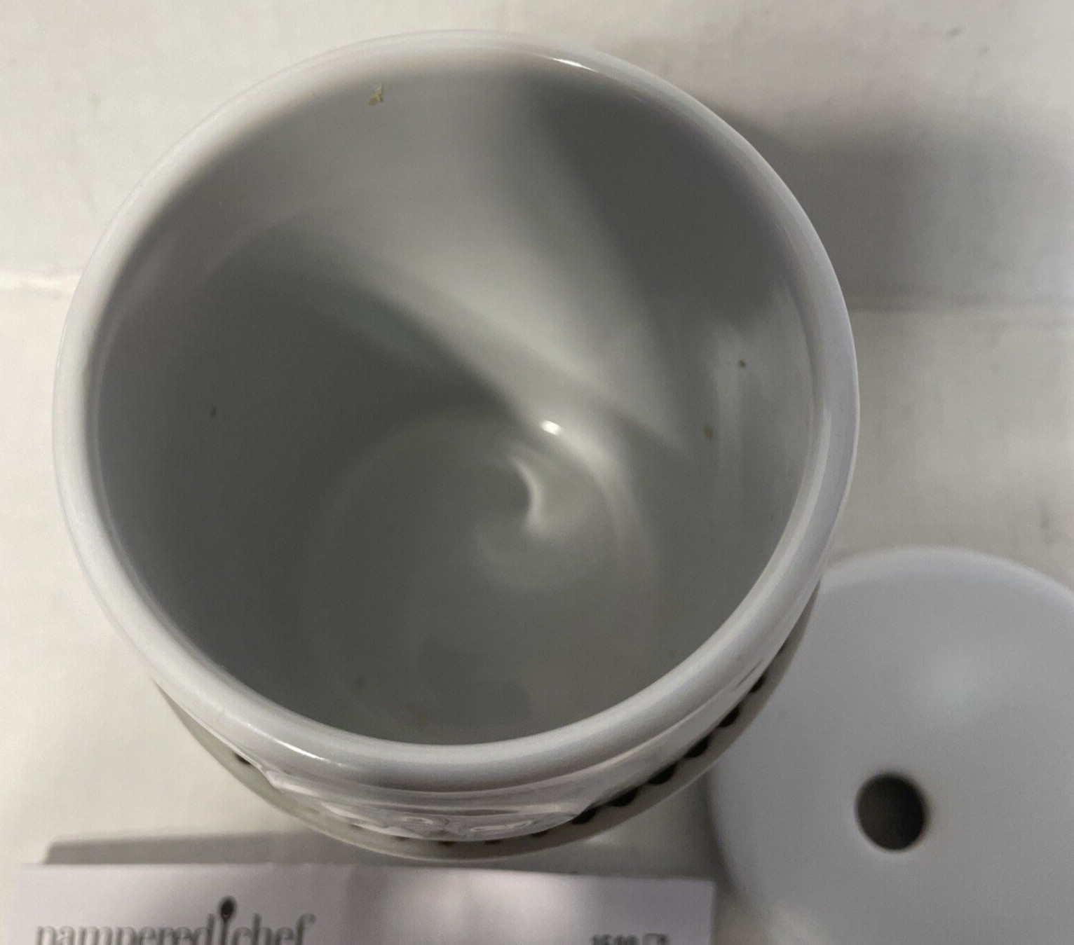 PAMPERED CHEF CERAMIC MICROWAVE EGG & OATMEAL COOKER #1529