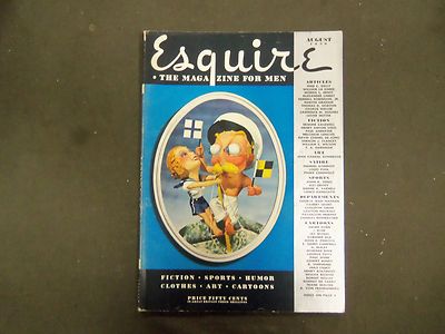 1939 AUGUST ESQUIRE MAGAZINE - NICE ILLUSTRATIONS, COVER AND ADS - ST 3119