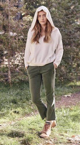 The Great The Trouser Nerd Crop Flare Corduroy Pants 26 Pine Green