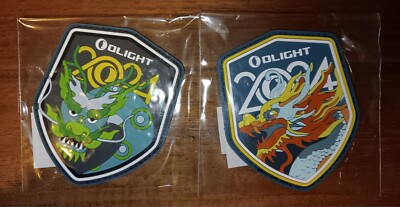 OLight Dragon Patch Set - Green And Red - Very Rare