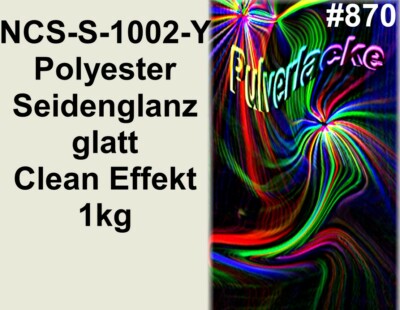PULVERLACK Beschichtungspulver Pulverbeschichtung NCS-S-1002-Y Grau Seidenglanz