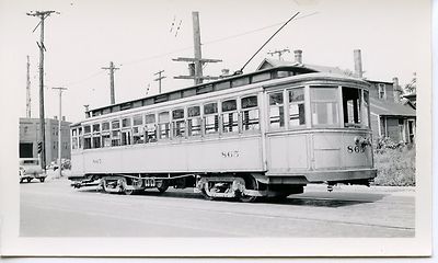 6E833 RP 1940/50s INDIANAPOLIS STREET RAILWAYS ? CAR #865