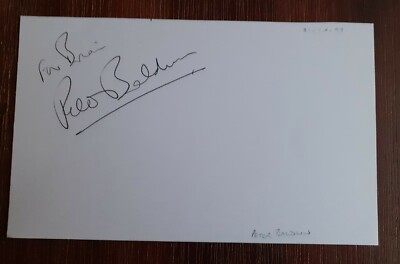 Peter Baldwin ''Derek Wilton Coronation Street'' persönlich signierte Karte AFTAL #216
