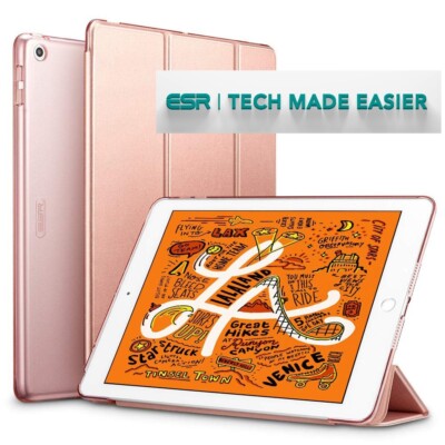 ESR iPad Mini 5. 2019 dreifach faltbarer automatischer Schlaf-/Wachständer Smart Case hell-roségold