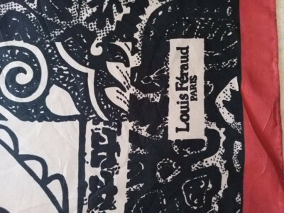 Foulard Louis Feraud En Soie – Occasion, Violet, Style Bandana Ou Carré