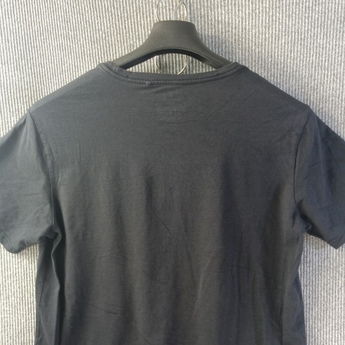 One Day Away Shirt Mens L Black Striped Frontside Pocket Crew Neck Short Sleeeve - Picture 5 of 13