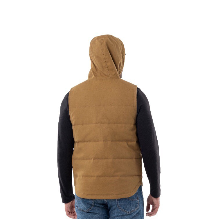 Wrangler Workwear Men's Work Vest with Hood Color Brown Size 3XL (5456