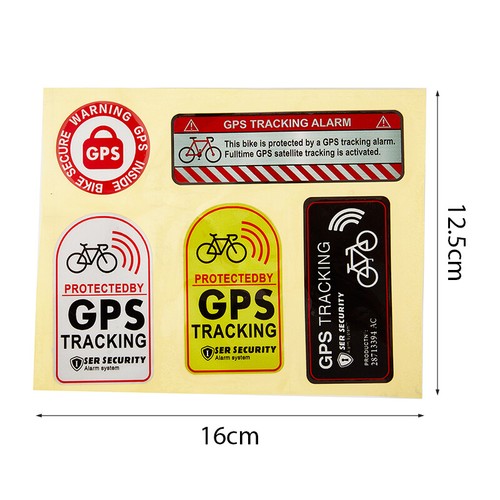 GPS TRACKING Alarm Sticker Reflective WARNING Motorcycle Bike Anti-Theft Stic YK - Picture 3 of 8