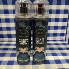 2X Bath Body Works WICKED VANILLA WOODS Fragrance Mist Body Spray HALLOWEEN 8oz