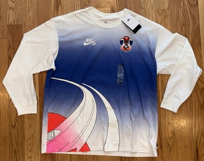 Nike SB Team USA Olympics L/S Federation Skate Tee White Size XL HF4376-100