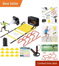 Agility Ladder Speed Training Equipment Set-20ft Agility Ladder,2 Soccer Cone...