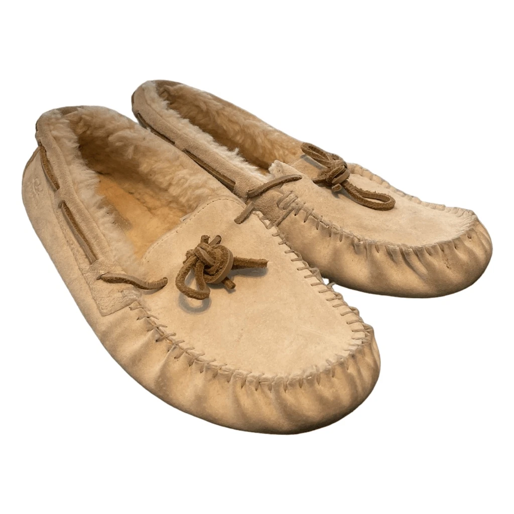 Mocassino UGG Dakota Amberlight mocassino rosa conchiglia pelle scamosciata ciabatte ballerine 9