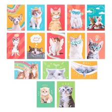 American Greetings Blank Cards and Envelopes Assortment Box, Funny Cats, 15 c...