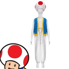 Cosplay Kostüm Super Mario Toad Pilz für Jungen für Halloween Rollenspiele