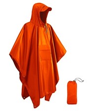 Victoper Waterproof Poncho Adult Lightweight Reusable Raincoat for Outdoor Hikin