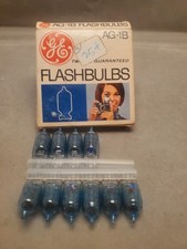 OLD VINTAGE GE FLASHBULB AG-1B FLASHBULBS Ten 10 FILM PHOTOGRAPHY COLLECTORS