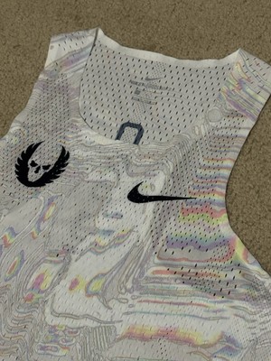 Men's Medium Nike Oregon Project Aeroswift Oil Can Singlet White