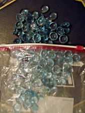 Ice Blue Translucent Glass Gems Pebbles Vase Fill / Mosaic 1 lb