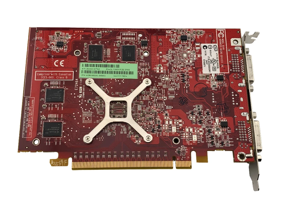 ATI FireGL V3600 256MB PCIE 256M Workstation Video Card 102B1490301 - Image 4 of 4