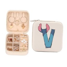 Cute Cartoon Gifts, Initial Travel Jewelry Case Small Jewelry Multicolor 848