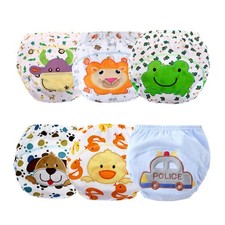 Cotton Reusable Baby Training Pants Unisex Potty Underpants Waterproof Breath...