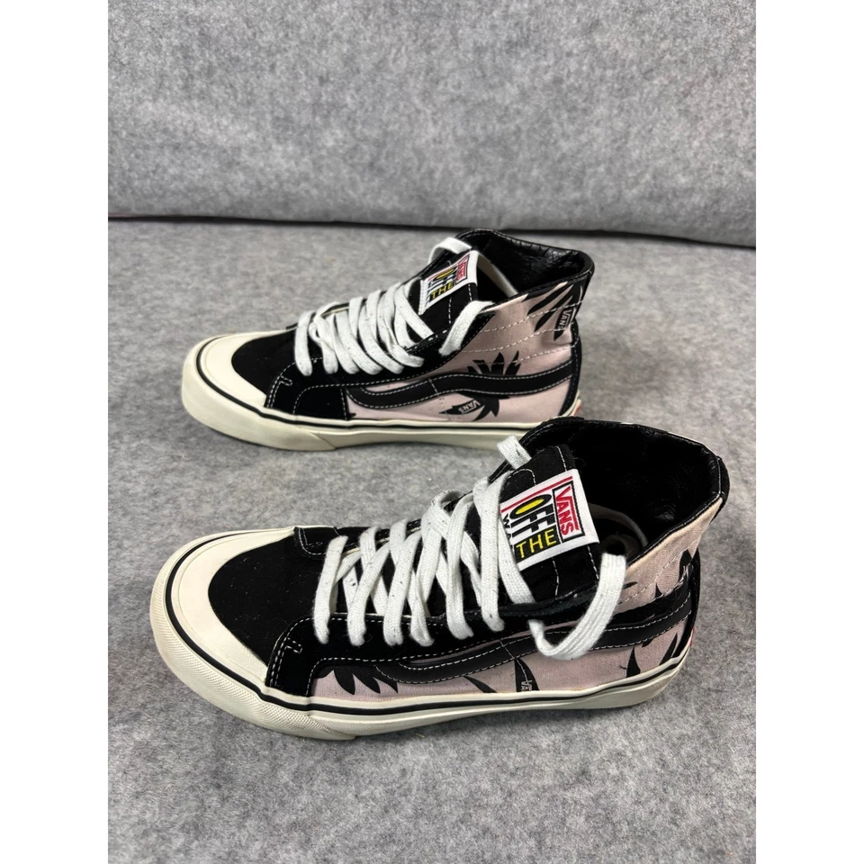Vans Sk8 Hi Pro Palm Leaf Black Pink High Top Skate Shoes Womens 7.5 - Image 3 of 4