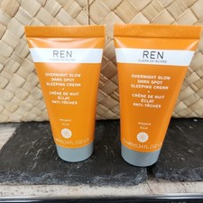 2 x REN Overnight Glow Dark Spot Sleeping Cream & wake up wonderful night facial