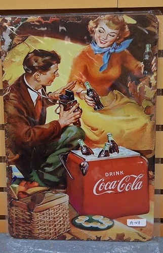 Coca Cola vintage metal sign Retro Man Cave Wall Decor Item #A-49