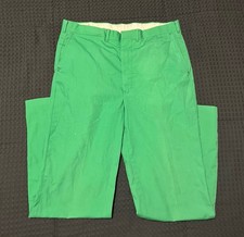 Vintage SEARS SPORTSWEAR Green Chino Retro Dress Pants Regular Fit Mens 34 S