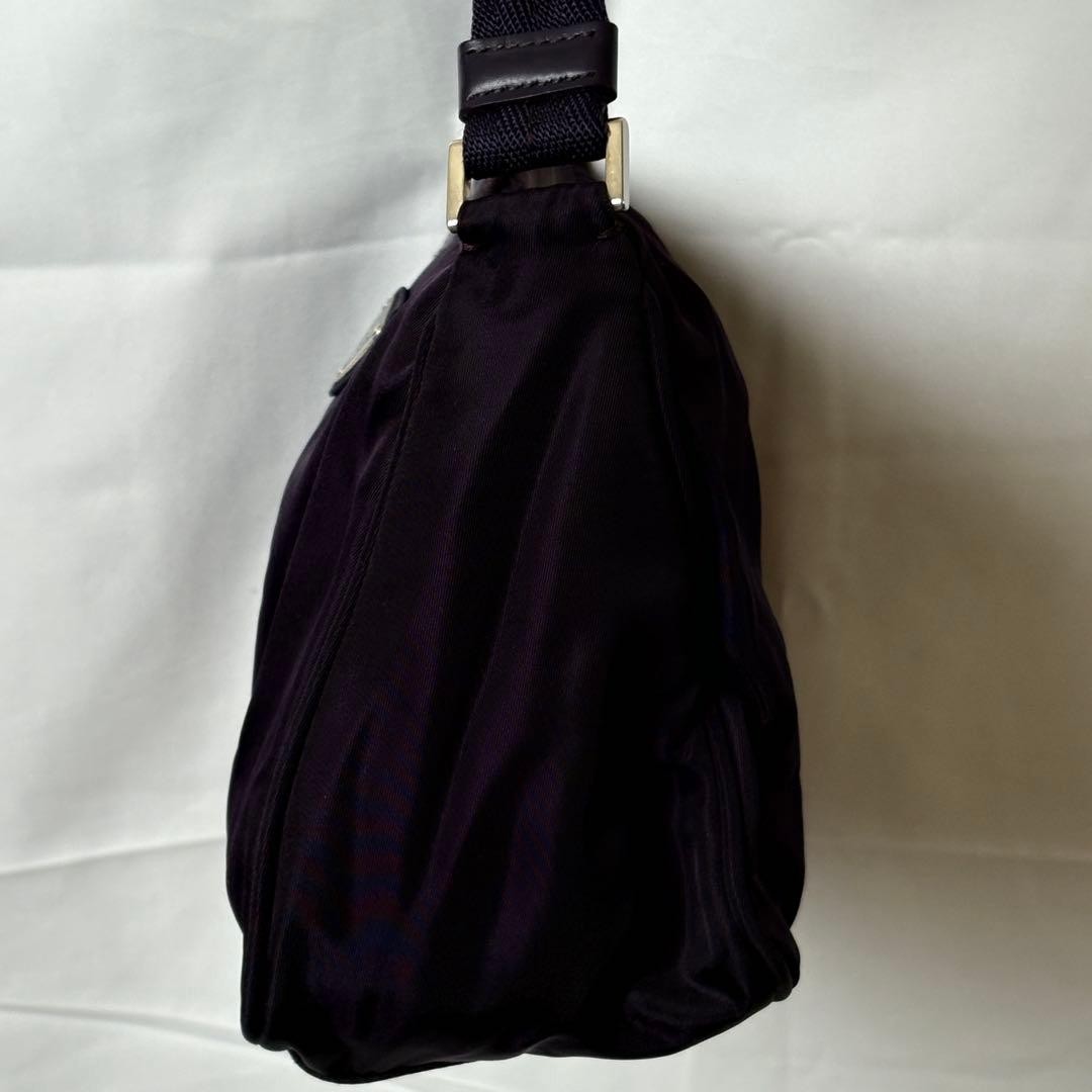 PRADA Nylon Shoulder Bag Triangle Logo Purple Made in Italy Authentic thumbnail 12